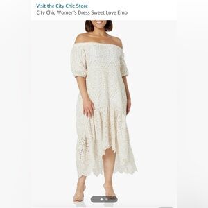 Off shoulder beautiful embroidery dress.